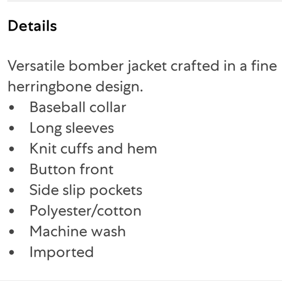 BEN SHERMAN Herringbone Bomber Jacket - Picture 12 of 12